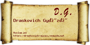 Draskovich Győző névjegykártya