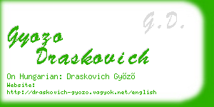 gyozo draskovich business card